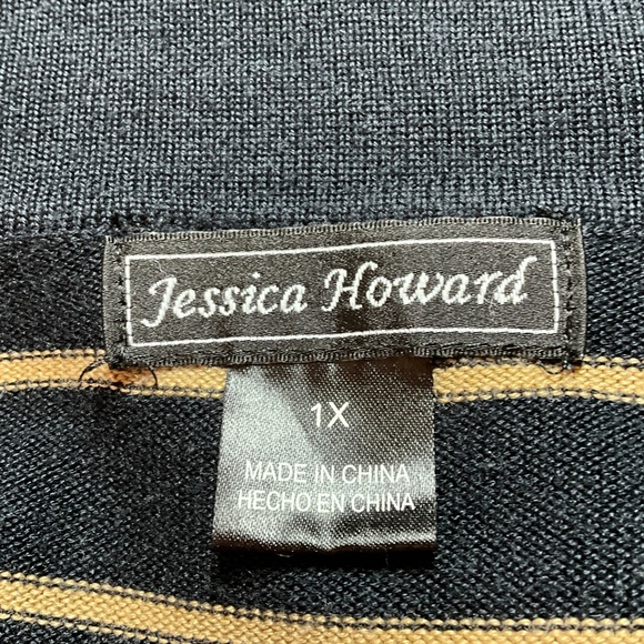 JESSICA HOWARD Acrylic Knit Sweater Dress 1/2 Sleeves Front Hip Pockets US Sz 1X - Picture 5 of 11